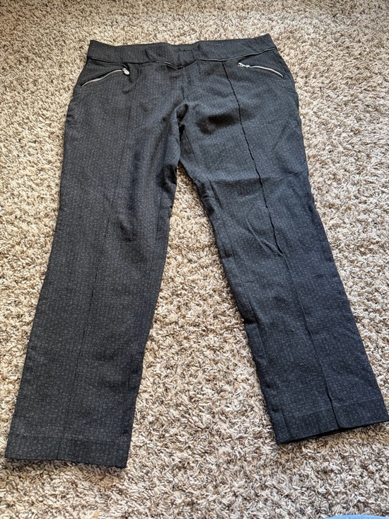 Anne Klein Pants - Anne Klein Dark Charcoal Gray Dress Trousers with Zip Pockets
